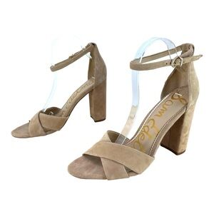 Sam Edelman | 11 Yancy Nude Faux Suede Block Heels